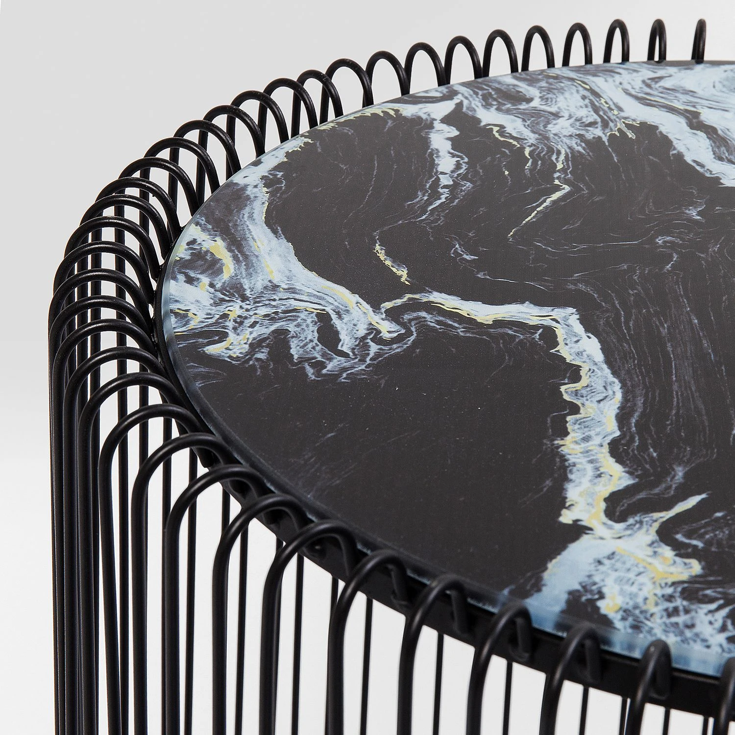 Kare Design Beistelltisch Wire (2-teilig) - Glas / Stahl - Schwarz 12 Kare Design Beistelltisch Wire (2-teilig) - Glas / Stahl - Schwarz – Bild 12