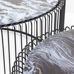 Kare Design Couchtisch Wire I (2er-Set) - Glas / Stahl - Schwarz -Wohnzimmermöbel boutique en ligne 1000172884 190429 08144000489 GALLERYIMAGES P000000001000172884