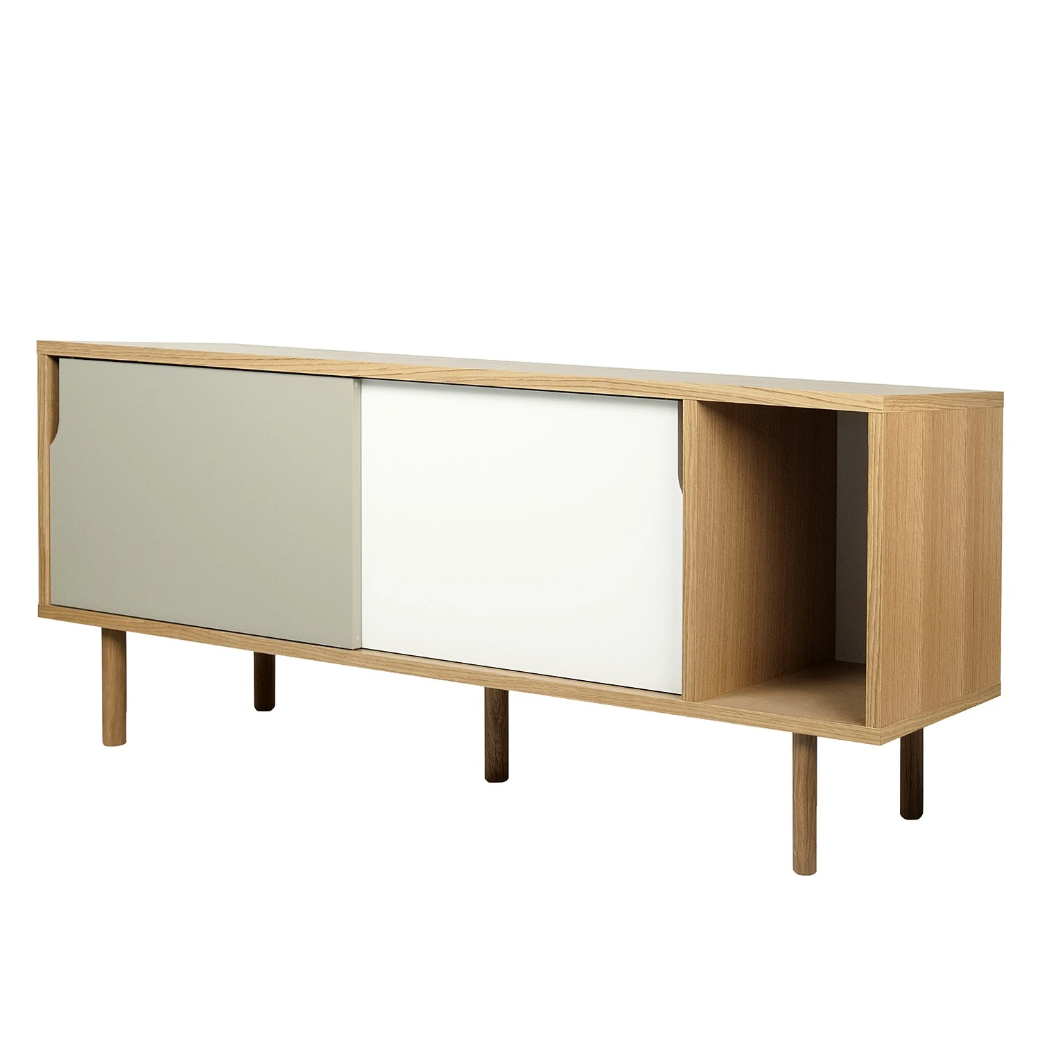 Temahome Sideboard Noa I - Weiß / Steingrau - Eiche 1 Temahome Sideboard Noa I - Weiß / Steingrau - Eiche