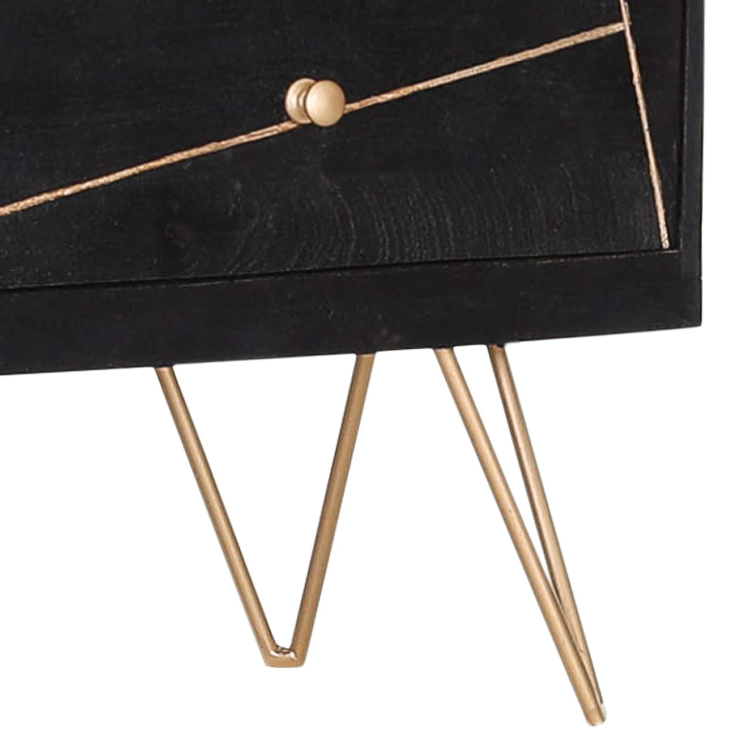 Jack & Alice Kommode Towa I - Akazie massiv / Metall - Schwarz / Gold 3 Jack & Alice Kommode Towa I - Akazie massiv / Metall - Schwarz / Gold – Bild 3