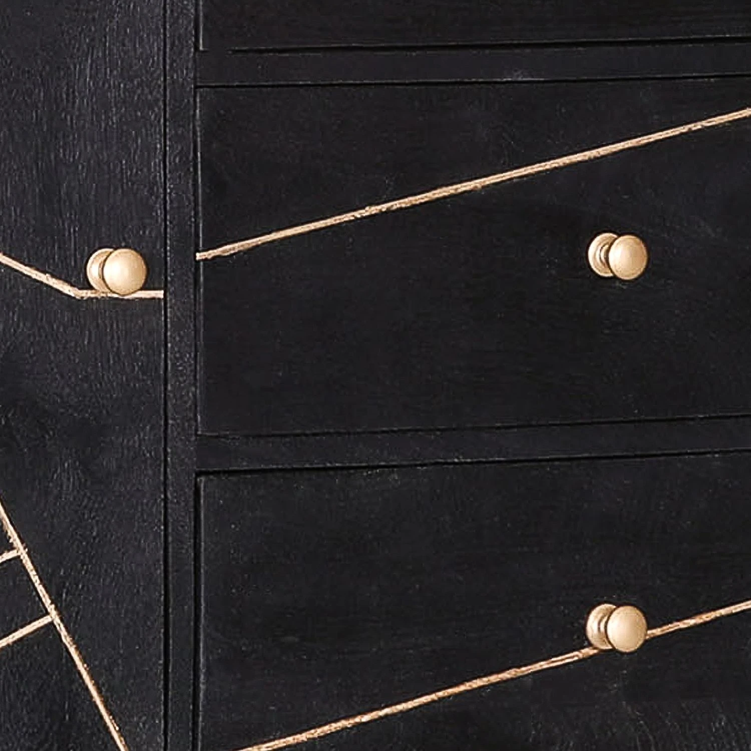 Jack & Alice Kommode Towa I - Akazie massiv / Metall - Schwarz / Gold 4 Jack & Alice Kommode Towa I - Akazie massiv / Metall - Schwarz / Gold – Bild 4