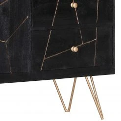 Jack & Alice Sideboard Towa - Akazie massiv / Metall - Schwarz / Gold 10 Jack & Alice Sideboard Towa - Akazie massiv / Metall - Schwarz / Gold -Wohnzimmermöbel boutique en ligne 1000172965 190503 07493700076 GALLERYIMAGES P000000001000172965