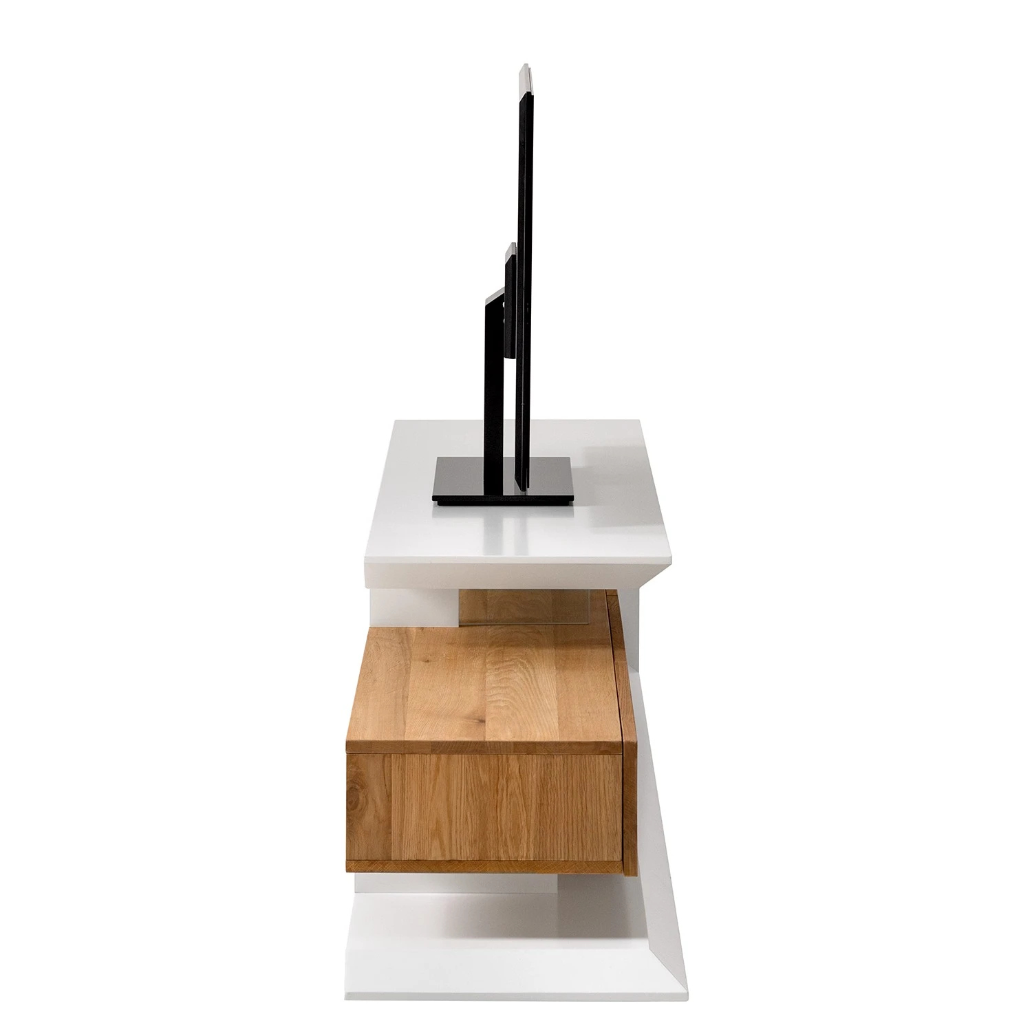 Fredriks TV-Lowboard Hensies - Matt Weiß / Asteiche 4 Fredriks TV-Lowboard Hensies - Matt Weiß / Asteiche – Bild 4