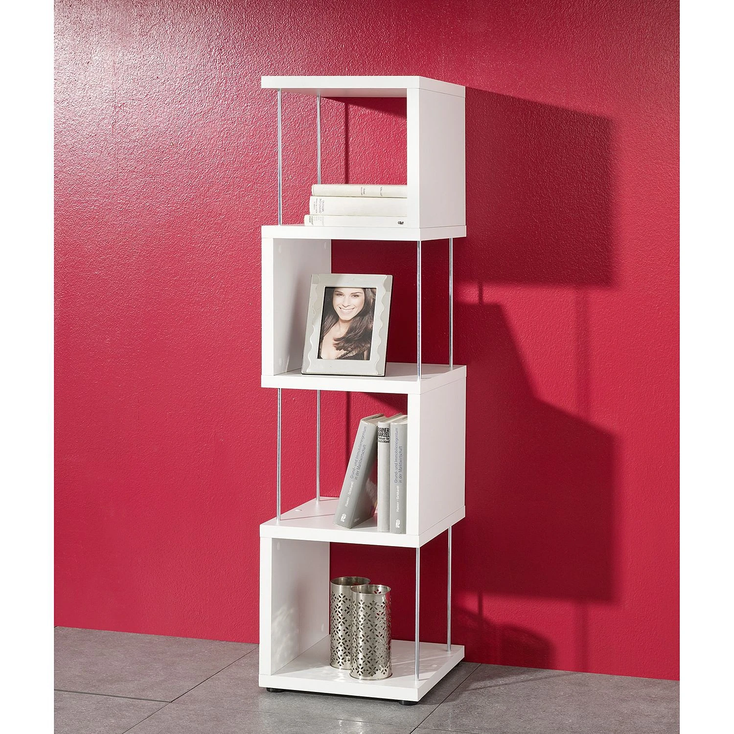 Fredriks Standregal Leaf II - Weiß 2 Fredriks Standregal Leaf II - Weiß – Bild 2