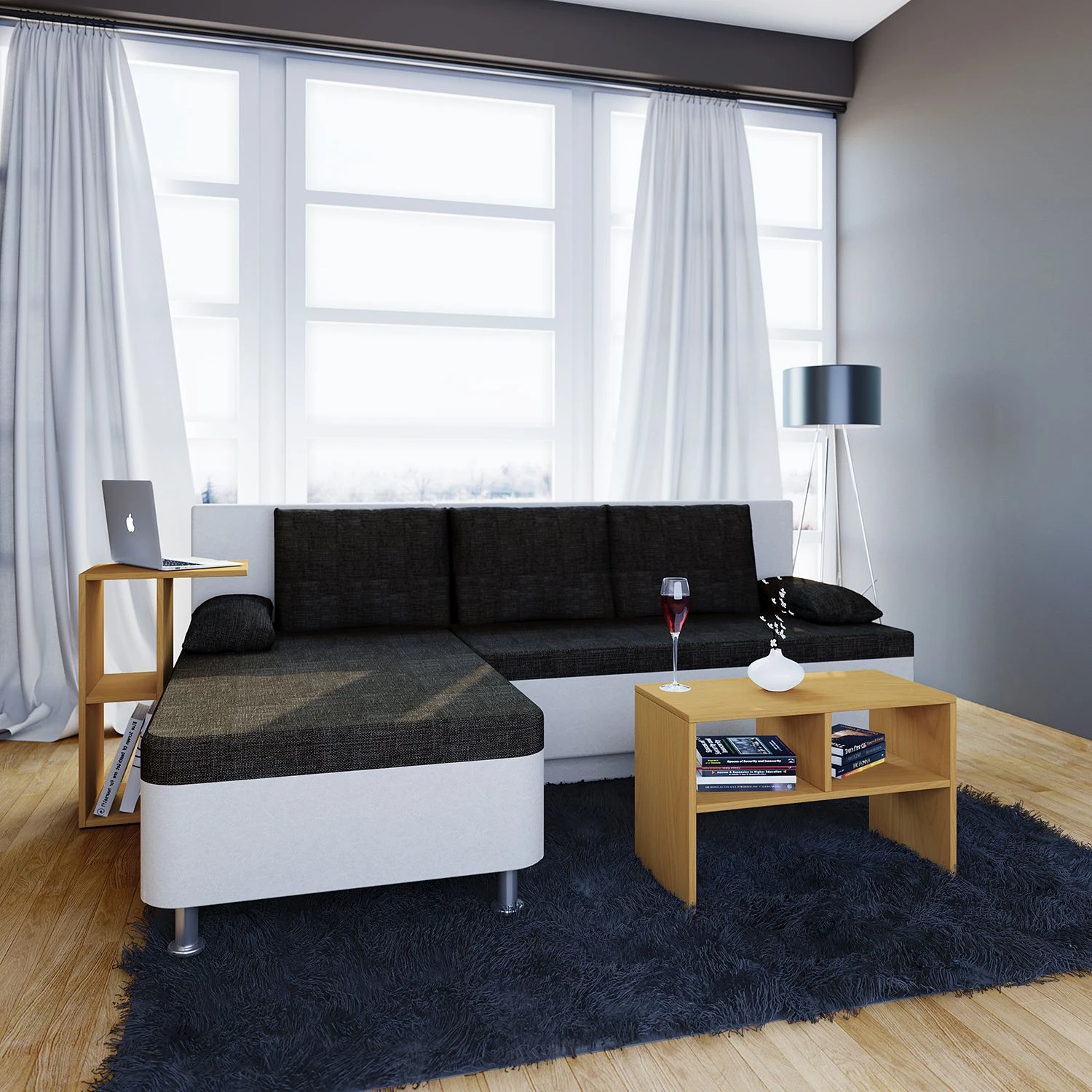 VCM Beistelltisch Nachto - Buche Dekor 2 VCM Beistelltisch Nachto - Buche Dekor – Bild 2