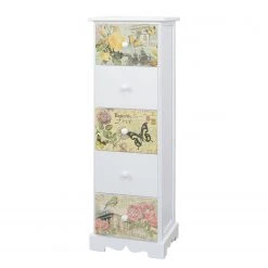 Ridgevalley Kommode Skjern - Paulownia teilmassiv - Weiß - Höhe: 95 cm