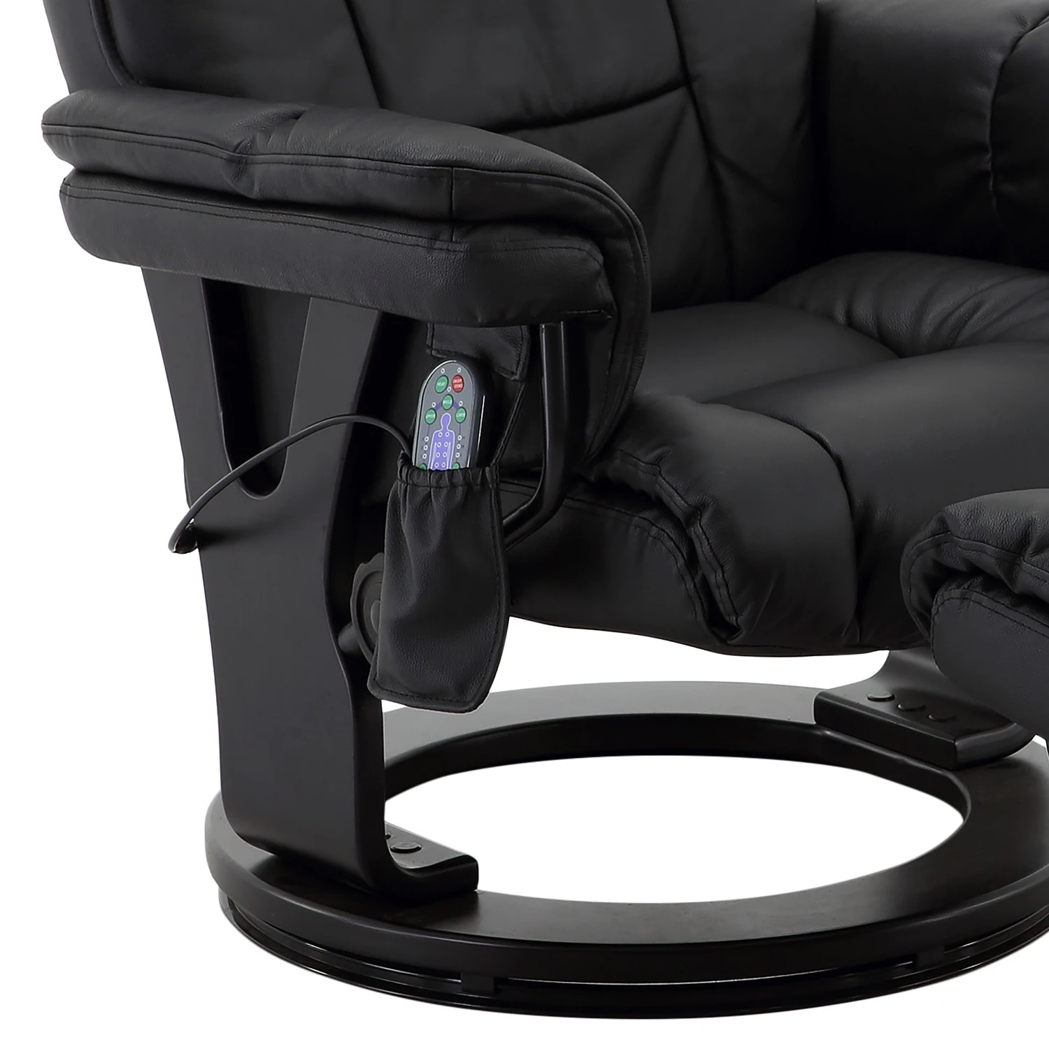 Fredriks Massagesessel Carapina - inkl. Hocker - Echtleder / Kunstleder - Schwarz 4 Fredriks Massagesessel Carapina - inkl. Hocker - Echtleder / Kunstleder - Schwarz – Bild 4