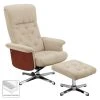 Fredriks Relaxsessel Roumont - inkl. Hocker - Microfaser - Creme