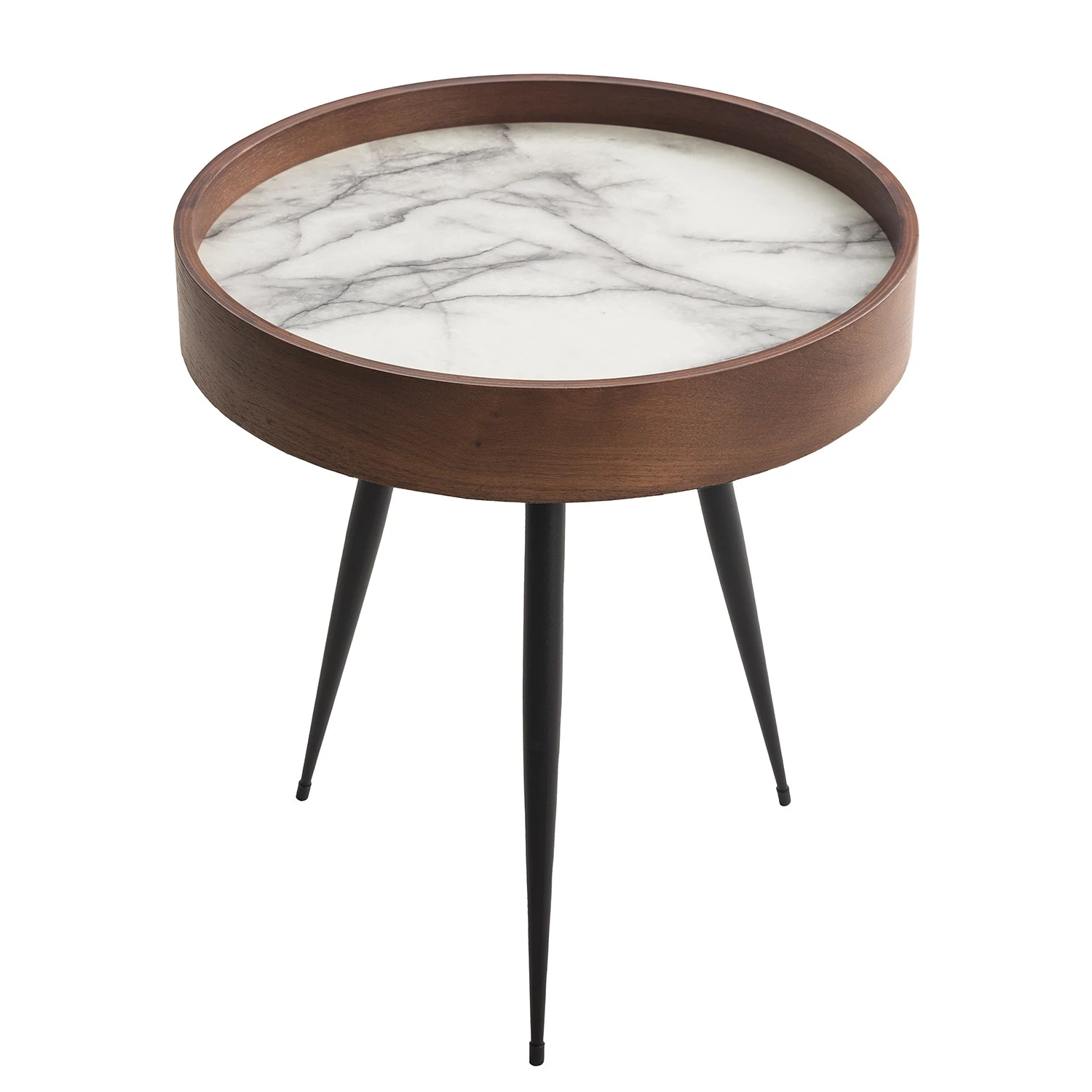 Mørteens Beistelltisch Melz - Eiche teilmassiv - Marmor Braun Dekor / Schwarz 8 Mørteens Beistelltisch Melz - Eiche teilmassiv - Marmor Braun Dekor / Schwarz – Bild 8