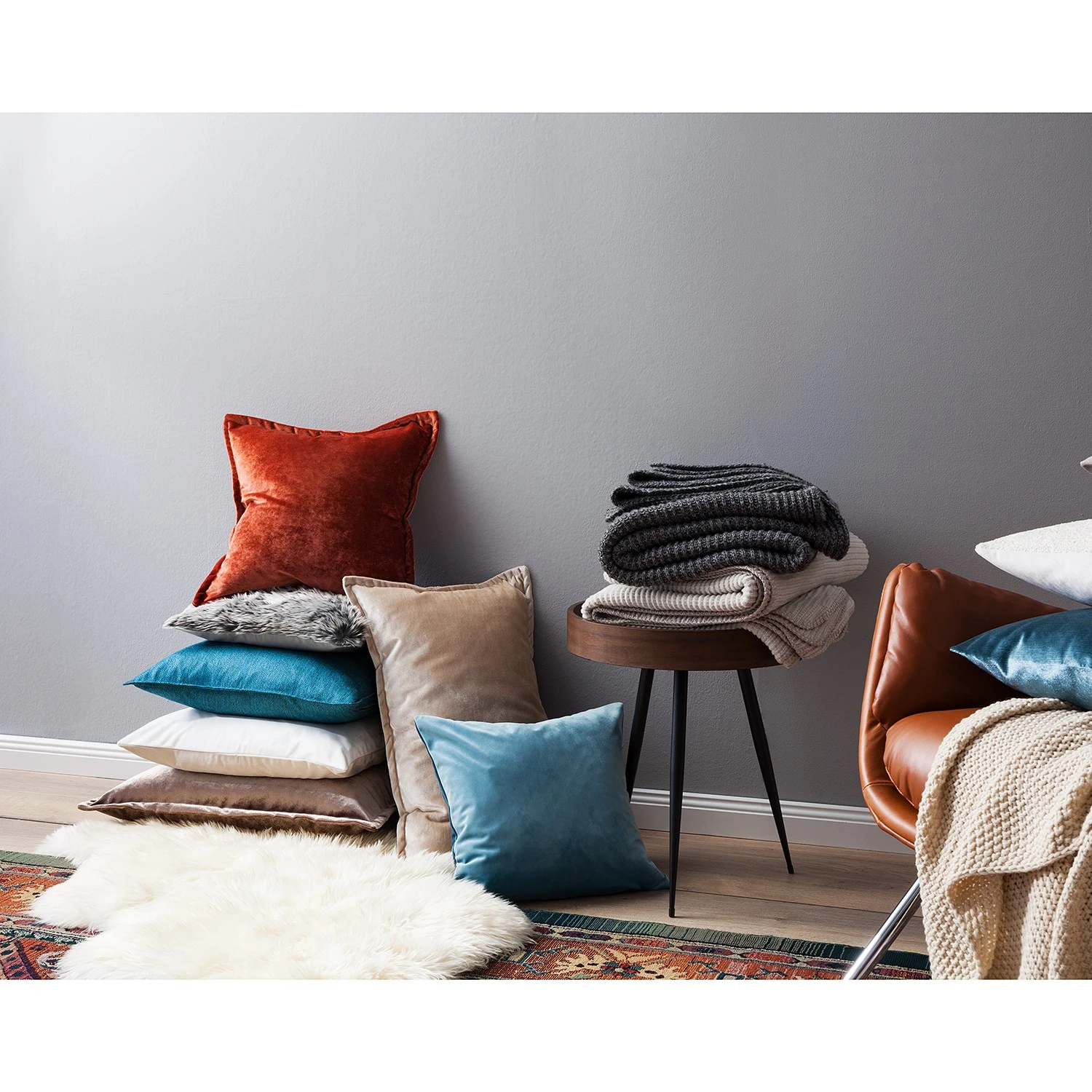 Mørteens Beistelltisch Melz - Eiche teilmassiv - Marmor Braun Dekor / Schwarz 7 Mørteens Beistelltisch Melz - Eiche teilmassiv - Marmor Braun Dekor / Schwarz – Bild 7