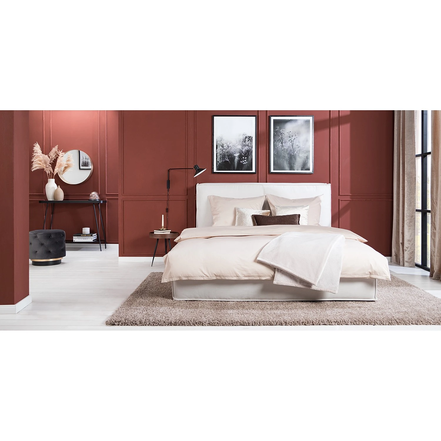 Mørteens Beistelltisch Melz - Eiche teilmassiv - Marmor Braun Dekor / Schwarz 2 Mørteens Beistelltisch Melz - Eiche teilmassiv - Marmor Braun Dekor / Schwarz – Bild 2