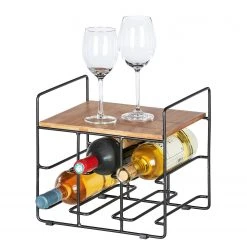 WENKO Weinregal Loft I - Bambus massiv / Edelstahl - Bambus / Schwarz 11 WENKO Weinregal Loft I - Bambus massiv / Edelstahl - Bambus / Schwarz -Wohnzimmermöbel boutique en ligne 1000176884 190627 16584000062 GALLERYIMAGES P000000001000176884