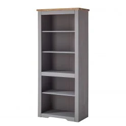 Maison Belfort Bücherregal Finca Rustica - Kiefer massiv - Kiefer Grau