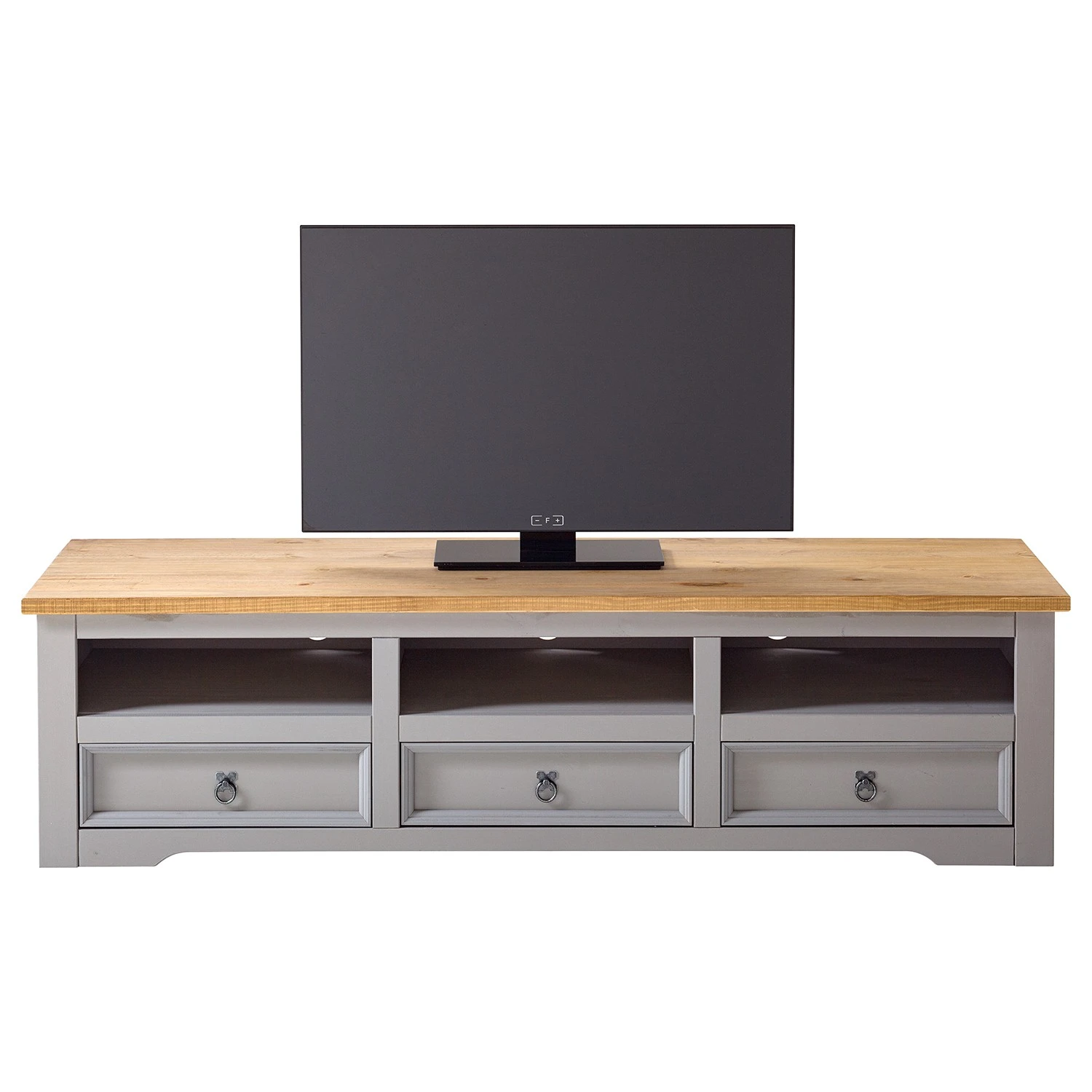 Maison Belfort TV-Lowboard Finca Rustica II - Kiefer massiv - Kiefer Grau 3 Maison Belfort TV-Lowboard Finca Rustica II - Kiefer massiv - Kiefer Grau – Bild 3