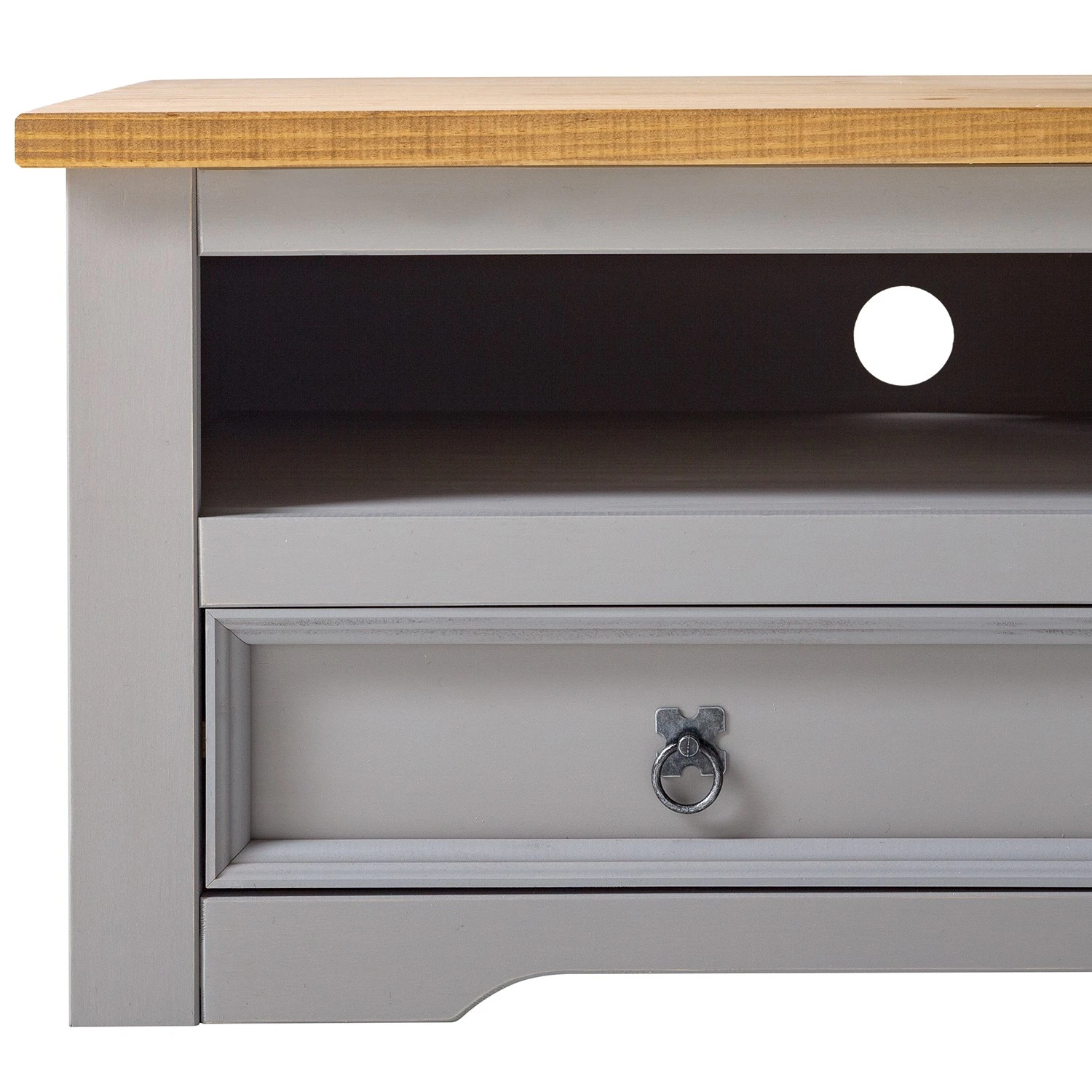 Maison Belfort TV-Lowboard Finca Rustica II - Kiefer massiv - Kiefer Grau 9 Maison Belfort TV-Lowboard Finca Rustica II - Kiefer massiv - Kiefer Grau – Bild 9