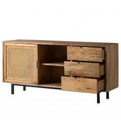 Ars manufacti Sideboard Vina I - Mango massiv / Wiener Geflecht - Mango / Schwarz -Wohnzimmermöbel boutique en ligne 1000178078 200225 13061200016 DETAILS P000000001000178078
