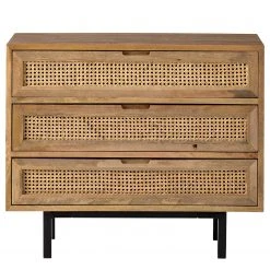 Ars manufacti Kommode Vina I - Mango massiv / Wiener Geflecht - Mango / Schwarz -Wohnzimmermöbel boutique en ligne 1000178079 200225 13061300022 DETAILS P000000001000178079