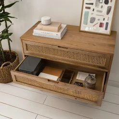 Ars manufacti Kommode Vina I - Mango massiv / Wiener Geflecht - Mango / Schwarz -Wohnzimmermöbel boutique en ligne 1000178079 200320 14005100002 DETAILS P000000001000178079