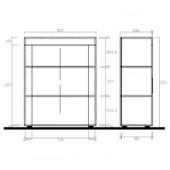 LC Spa Highboard Easy - Hochglanz Weiß -Wohnzimmermöbel boutique en ligne 1000178241 190807 07483700002 SKETCH DETAILS P000000001000178241 sketch
