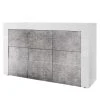 LC Spa Sideboard Easy I - Hochglanz Weiß / Beton Dekor
