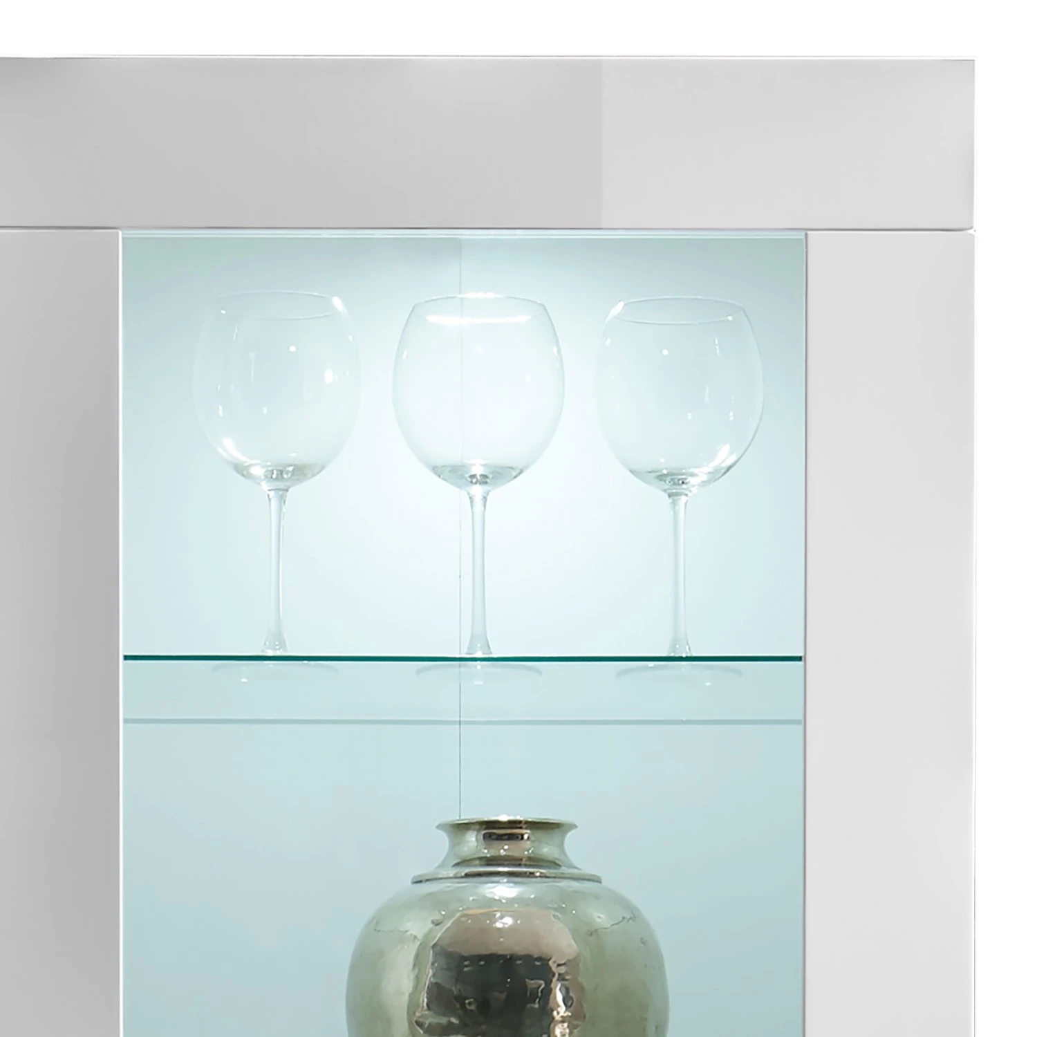 LC Spa Standvitrine Easy - Hochglanz Weiß / Beton Dekor 9 LC Spa Standvitrine Easy - Hochglanz Weiß / Beton Dekor – Bild 9