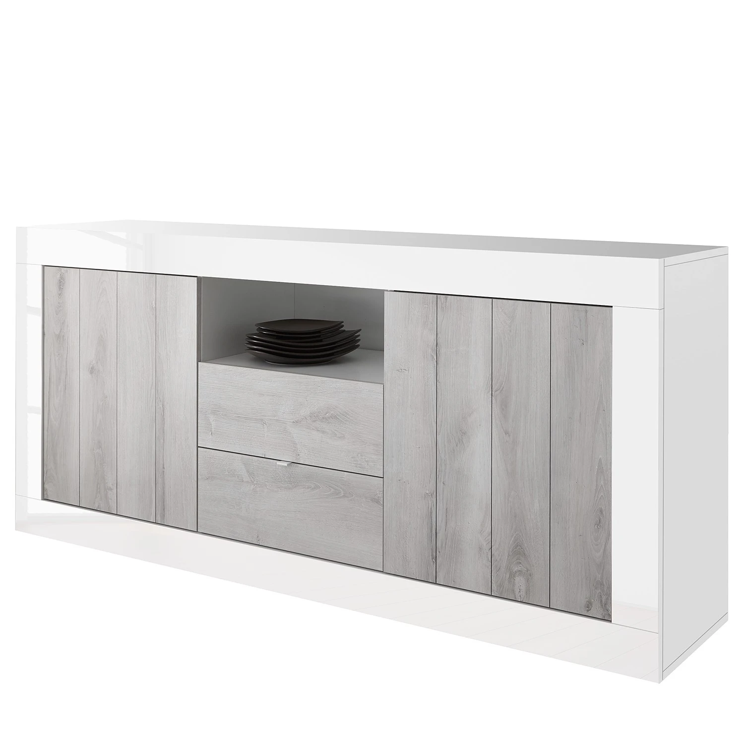 LC Spa Sideboard Urbino I - Hellgrau / Weiß 1 LC Spa Sideboard Urbino I - Hellgrau / Weiß