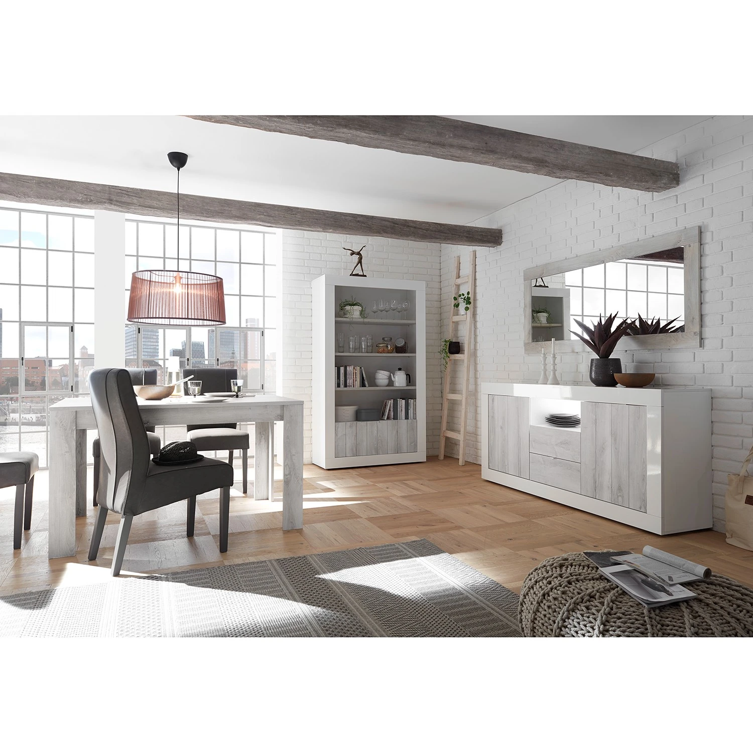 LC Spa Sideboard Urbino I - Hellgrau / Weiß 5 LC Spa Sideboard Urbino I - Hellgrau / Weiß – Bild 5