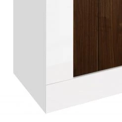 LC Spa TV-Lowboard Urbino - Hochglanz Weiß - Nussbaum Dekor / Weiß -Wohnzimmermöbel boutique en ligne 1000178443 201029 08590200647 DETAILS P000000001000178443