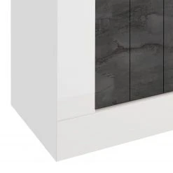 LC Spa TV-Lowboard Urbino - Hochglanz Weiß - Dunkelgrau / Weiß -Wohnzimmermöbel boutique en ligne 1000178445 201029 09001500665 DETAILS P000000001000178445