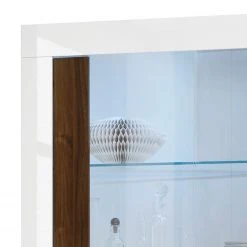 LC Spa Vitrinenschrank Urbino - Nussbaum Dekor / Weiß -Wohnzimmermöbel boutique en ligne 1000178447 201029 09012300683 DETAILS P000000001000178447