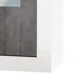 LC Spa Vitrinenschrank Urbino - Beton Dekor / Weiß -Wohnzimmermöbel boutique en ligne 1000178452 201029 09042800735 DETAILS P000000001000178452