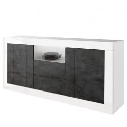 LC Spa Sideboard Urbino I - Dunkelgrau / Weiß