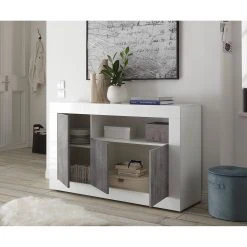 LC Spa Sideboard Urbino II - Beton Dekor / Weiß -Wohnzimmermöbel boutique en ligne 1000178463 201029 09093700819 MOOD DETAILS P000000001000178463 mood