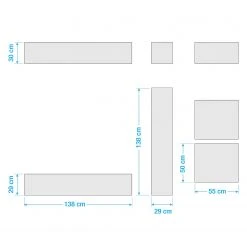 LC Spa Wohnwand Infinity I (4-teilig) - Weiß / Beton Dekor -Wohnzimmermöbel boutique en ligne 1000178618 190807 06302500021 SKETCH DETAILS P000000001000178618 sketch