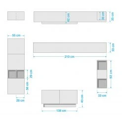 LC Spa Wohnwand Infinity VIII (8-teilig) - Beton Dekor / Graphit 11 LC Spa Wohnwand Infinity VIII (8-teilig) - Beton Dekor / Graphit -Wohnzimmermöbel boutique en ligne 1000178626 190807 06302800062 SKETCH DETAILS P000000001000178626 sketch