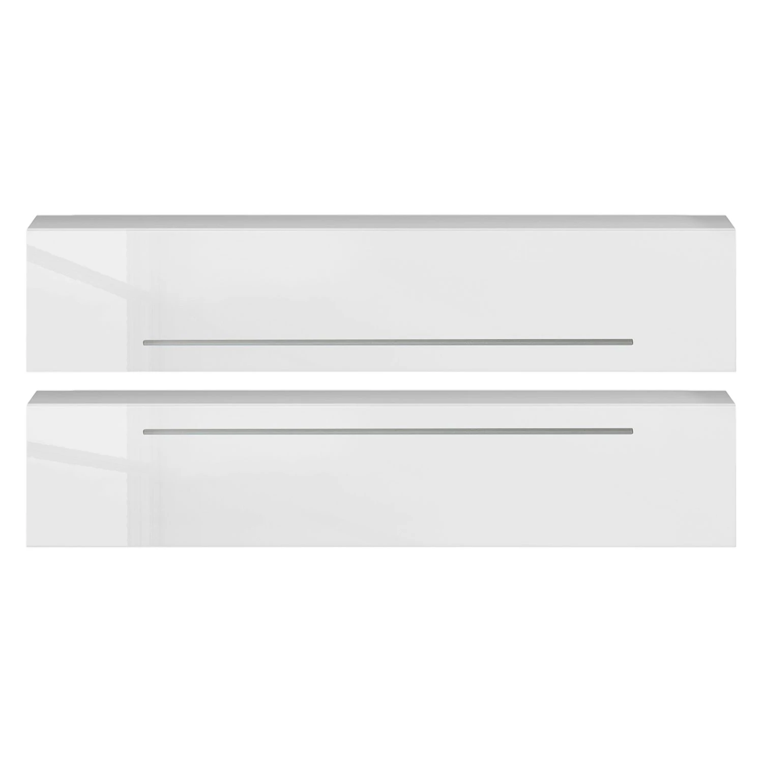 LC Spa Wohnwand Infinity V (5-teilig) - Weiß / Nussbaum hell Dekor 2 LC Spa Wohnwand Infinity V (5-teilig) - Weiß / Nussbaum hell Dekor – Bild 2