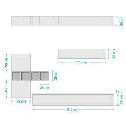 LC Spa Wohnwand Infinity VI (9-teilig) - Weiß / Nussbaum dunkel Dekor 13 LC Spa Wohnwand Infinity VI (9-teilig) - Weiß / Nussbaum dunkel Dekor -Wohnzimmermöbel boutique en ligne 1000178648 190807 06303500180 SKETCH DETAILS P000000001000178648 sketch