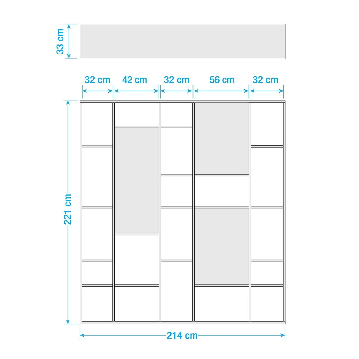 Loftscape Bücherregal Emporior VII - Matt Hellbeige - Breite: 214 cm 3 Loftscape Bücherregal Emporior VII - Matt Hellbeige - Breite: 214 cm – Bild 3