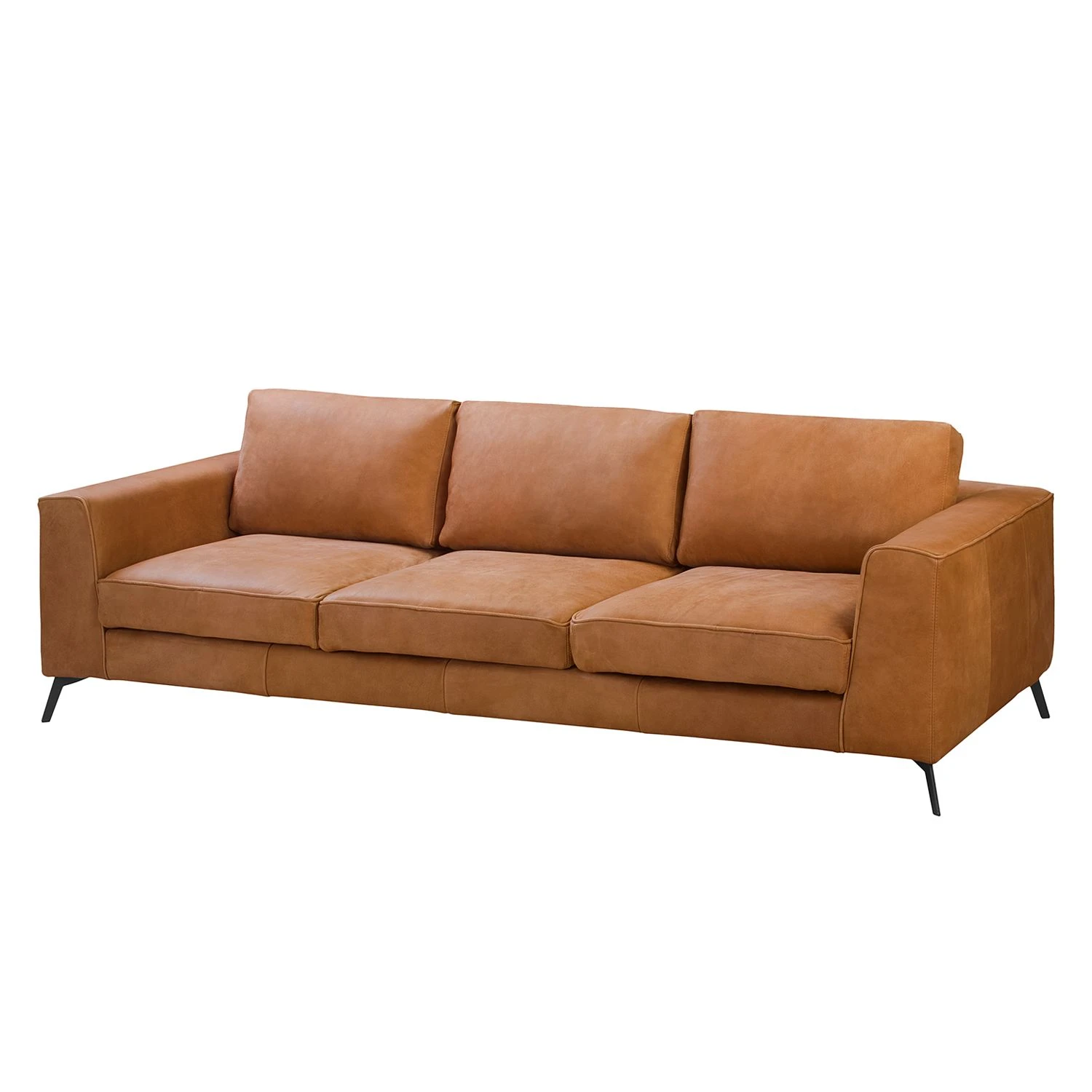 Jack & Alice Sofa Sanchez I (3-Sitzer) - Echtleder Kena: Cognac 1 Jack & Alice Sofa Sanchez I (3-Sitzer) - Echtleder Kena: Cognac