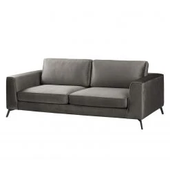 Jack & Alice Sofa Sanchez I (2,5-Sitzer) - Samt Onoli: Rauchgrau