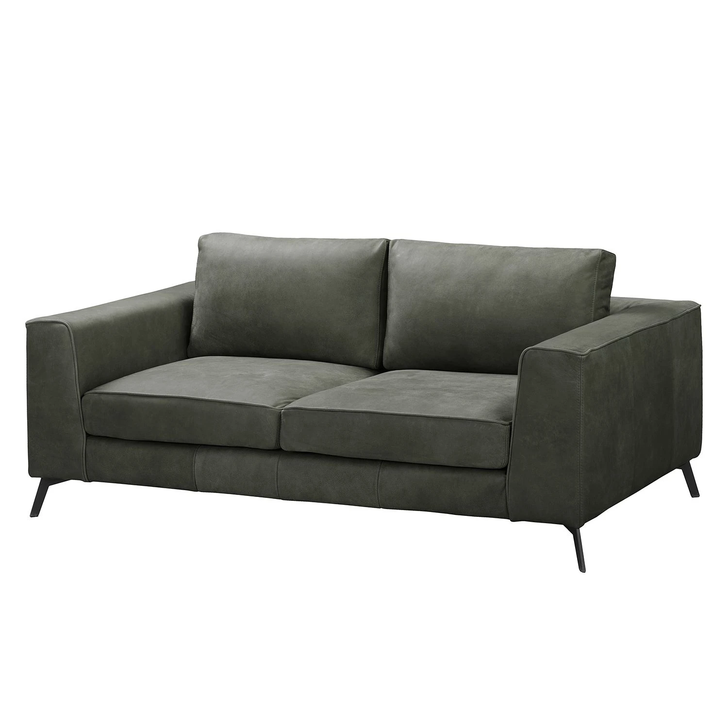 Jack & Alice Sofa Sanchez I (2-Sitzer) - Samt - Echtleder Kena: Anthrazit 1 Jack & Alice Sofa Sanchez I (2-Sitzer) - Samt - Echtleder Kena: Anthrazit