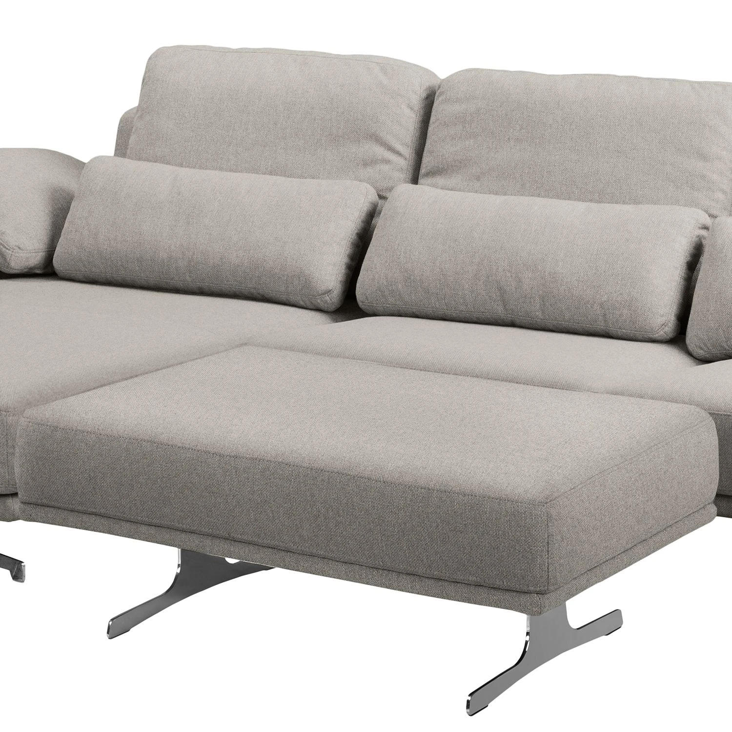 Fredriks Polsterhocker Lurrip II - Webstoff - Webstoff Delea: Grau 4 Fredriks Polsterhocker Lurrip II - Webstoff - Webstoff Delea: Grau – Bild 4