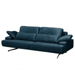 Fredriks Sofa Lurrip II (3-Sitzer) - Webstoff - Samt Onoli: Marineblau