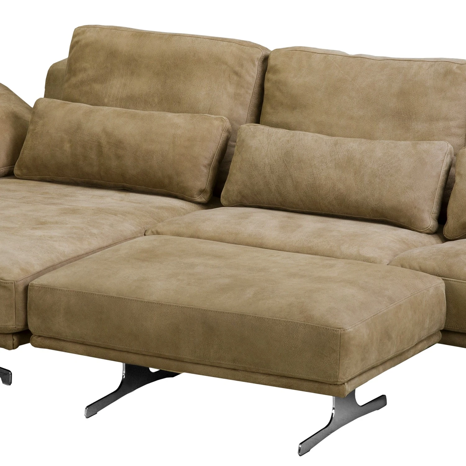 Ars manufacti Polsterhocker Lurrip I - Echtleder - Taupe 5 Ars manufacti Polsterhocker Lurrip I - Echtleder - Taupe – Bild 5