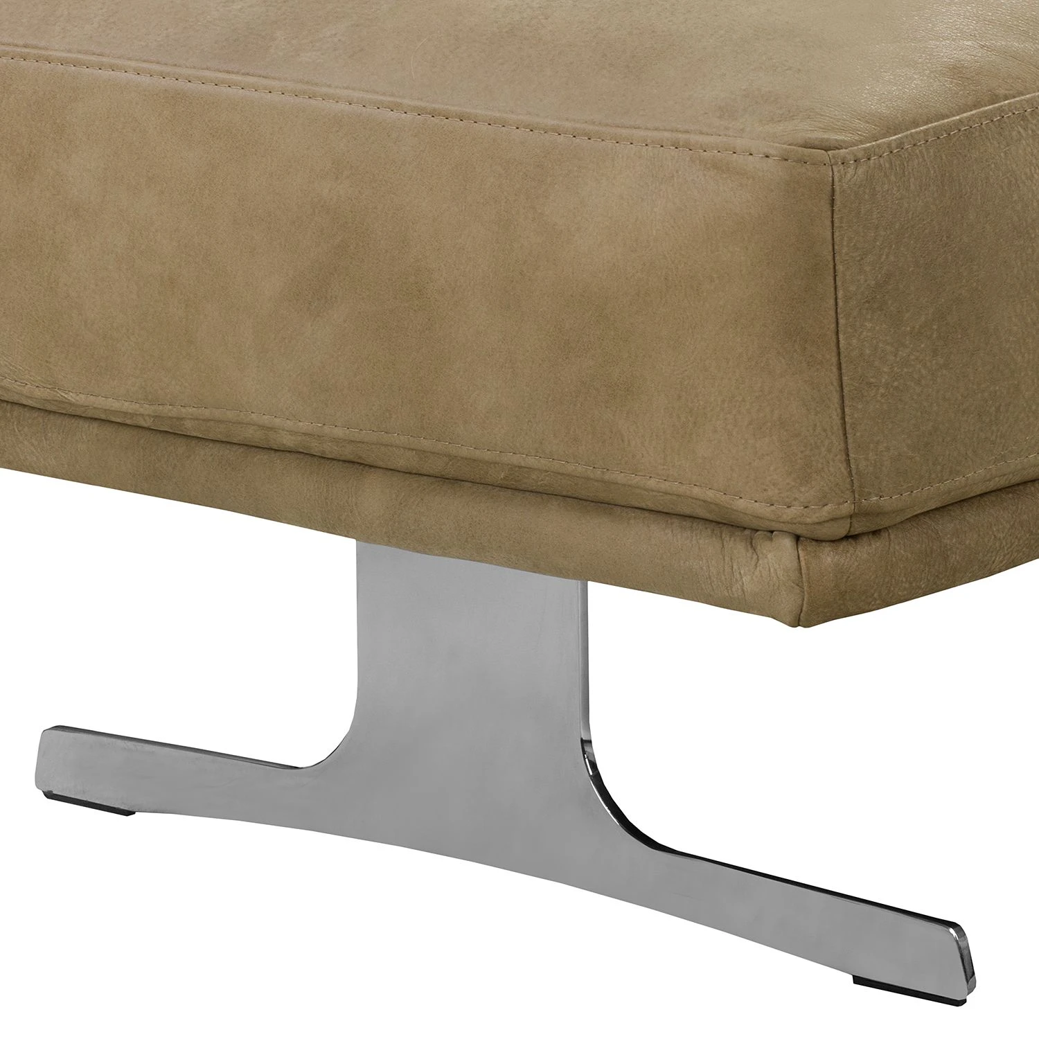 Ars manufacti Polsterhocker Lurrip I - Echtleder - Taupe 6 Ars manufacti Polsterhocker Lurrip I - Echtleder - Taupe – Bild 6