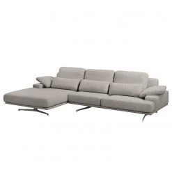 Fredriks Ecksofa Lurrip II - Webstoff - Webstoff Delea: Grau - Longchair davorstehend links