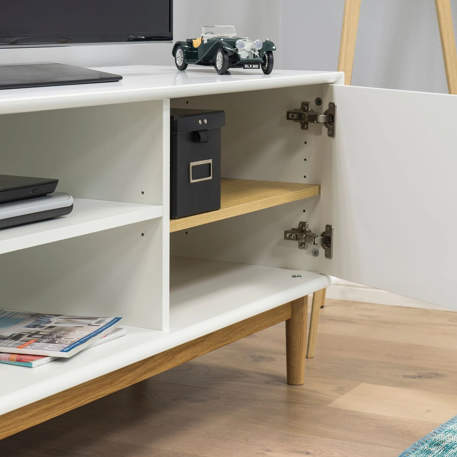 Tenzo Lowboard Svea I - Weiß / Eiche Dekor 9 Tenzo Lowboard Svea I - Weiß / Eiche Dekor – Bild 9