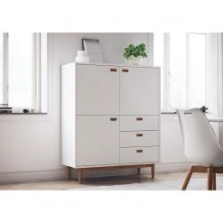 Tenzo Highboard Svea - Weiß / Eiche Dekor -Wohnzimmermöbel boutique en ligne 1000179428 190724 06293500221 MOOD DETAILS P000000001000179428 mood