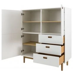 Tenzo Highboard Svea - Weiß / Eiche Dekor -Wohnzimmermöbel boutique en ligne 1000179428 190724 06293500223 DETAILS P000000001000179428