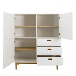 Tenzo Highboard Svea - Weiß / Eiche Dekor -Wohnzimmermöbel boutique en ligne 1000179428 190724 06293500225 DETAILS P000000001000179428
